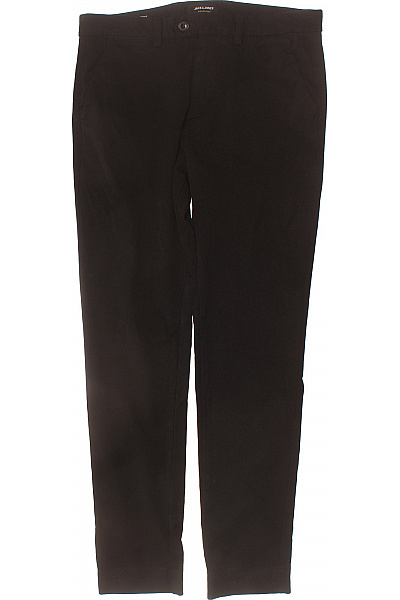JACK & JONES Pánské Polyesterové černé Rovné Kalhoty Ležérní Business Vel. 32/32