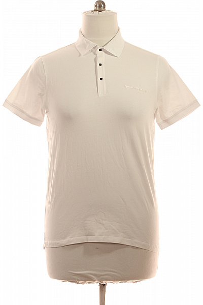 Karl Lagerfeld Pánské Bílé Polo Tričko S Krátkým Rukávem A Výšivkou Vel. M