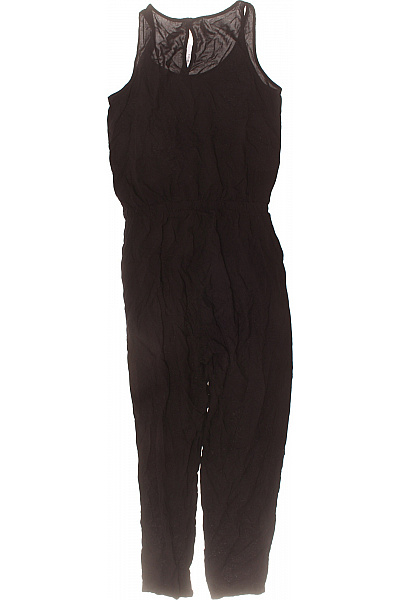 dámský černý overal bez rukávů viskózový Vel. S | Unimoda | obrázek 2