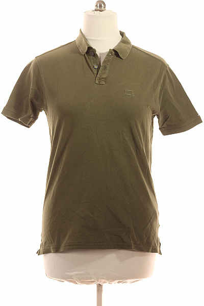 camel active Pánské bavlněné khaki polo tričko s krátkým rukávem jednobarevné basic Velikost EU L | camel active | obrázek 2