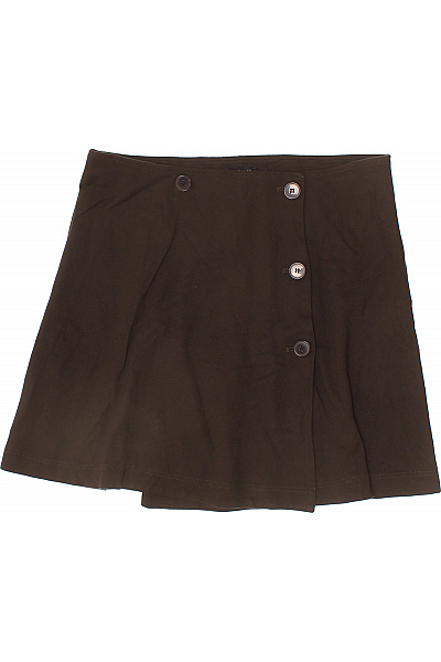 SELECTED Dámská hnědá mini sukně překládaná s knoflíky Velikost l | SELECTED | obrázek 2
