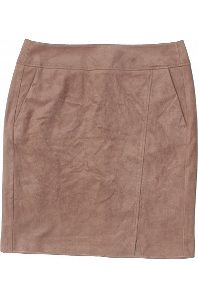 COMMA Dámská pouzdrová semišová mini sukně s kapsami hnědá Velikost 34 | COMMA | obrázek 2