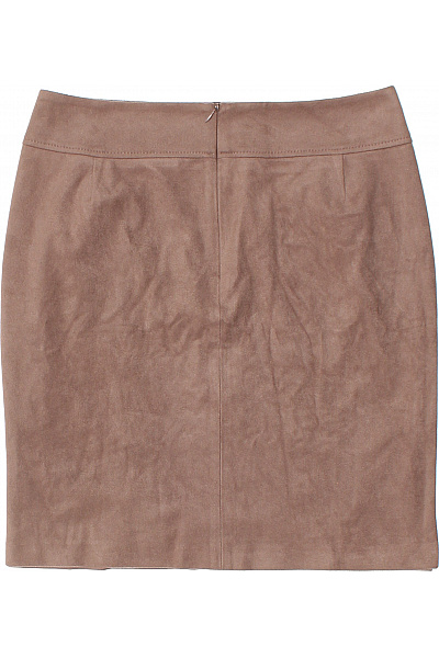 COMMA Dámská pouzdrová semišová mini sukně s kapsami hnědá Velikost 34 | COMMA | obrázek 3