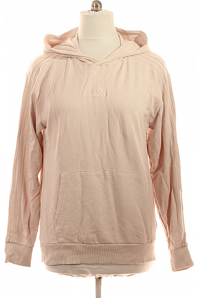 ADIDAS Růžová bavlněná mikina s kapucí a klokaní kapsou Velikost M | ADIDAS | obrázek 2