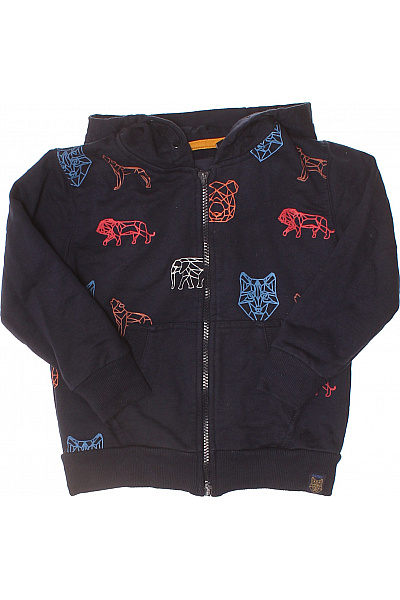 lemon beret Dětská bavlněná tmavě modrá mikina se zvířecím potiskem Velikost 116 CM | lemon beret | obrázek 2