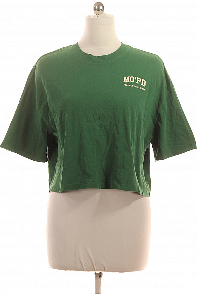 Marc O´Polo Dámské bavlněné zelené crop top tričko s krátkým rukávem a nápisem Velikost EU M | Marc O´Polo | obrázek 2