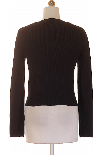 Dámský bavlněný černý žebrovaný crop propínací kardigan Velikost S | Unimoda | obrázek 2