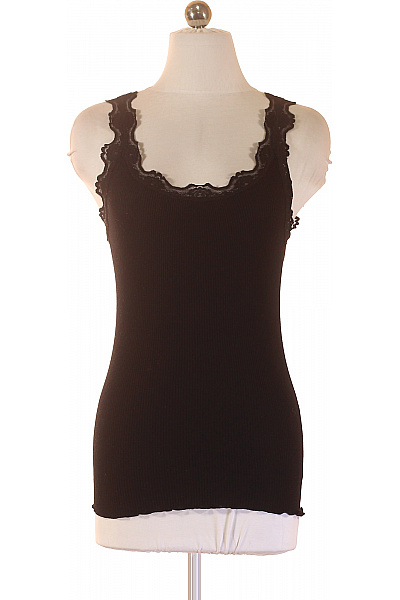 dámské černé tílko krajkové bez rukávů basic Velikost XS | Unimoda | obrázek 2