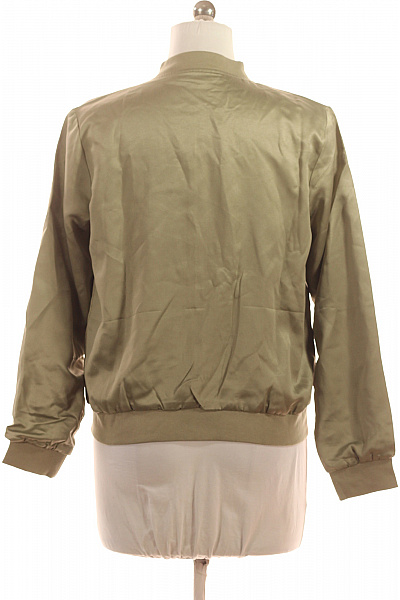 LAWRENCE GREY Dámská Bomber bunda polyesterová khaki lesklá krátká bomber styl na jaro Vel. 38 | LAWRENCE GREY | obrázek 2