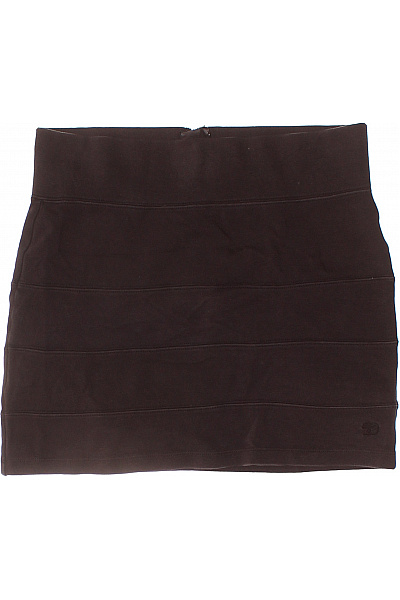 TOM TAILOR Dámská bavlněná bandážová mini sukně hnědá elastická přiléhavá se zipem Vel. M | TOM TAILOR | obrázek 2