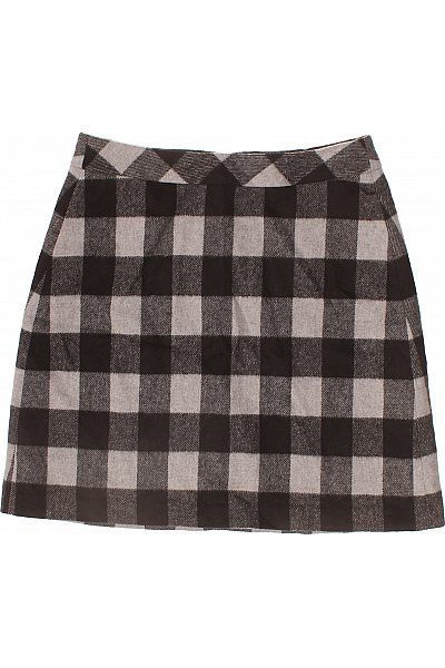 s.OLIVER vlněná kostkovaná mini sukně černobílá Velikost UK 12 | s.OLIVER | obrázek 2