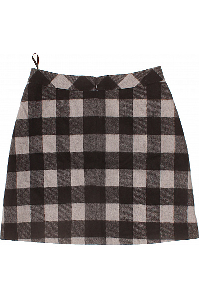 s.OLIVER vlněná kostkovaná mini sukně černobílá Velikost UK 12 | s.OLIVER | obrázek 3