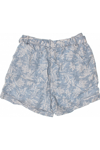 ZARA Dámské lyocellové kraťasy modré s potiskem květinové volnočasové s páskem Velikost 34 | ZARA | obrázek 3