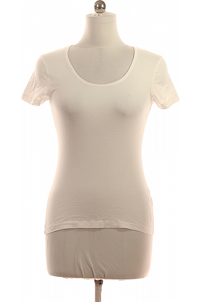 Hugo Boss Dámské bavlněné tričko s krátkým rukávem a kulatým výstřihem basic jednobarevné bílé Vel. EU M | Hugo Boss | obrázek 2