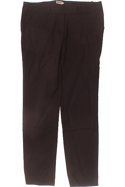 Dámské bavlněné hnědé elegantní rovné kalhoty s kapsami Vel. 40 | Unimoda | obrázek 2