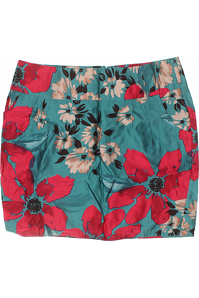 Monsoon Dámská viskózová mini sukně tyrkysová červená květinová s kapsami Vel. 42 | Monsoon | obrázek 2