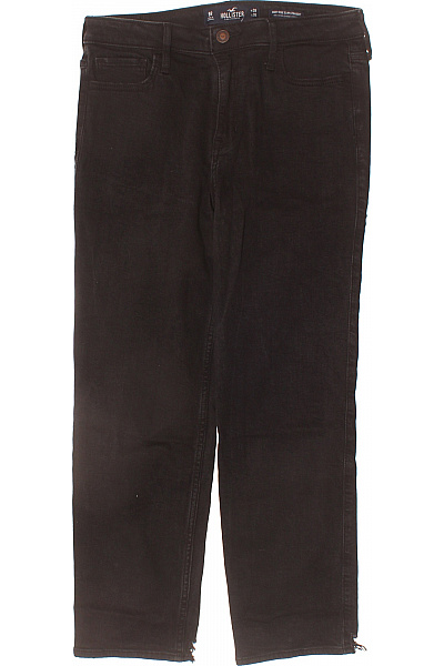 Hollister Dámské černé Džíny Slim Fit Zkrácené Se Zipy Vel. 29/26