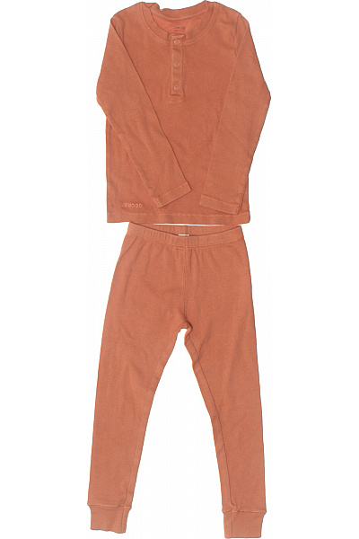 Liewood Dětská Bavlněná Souprava S Dlouhým Rukávem Oranžová Vel. 98