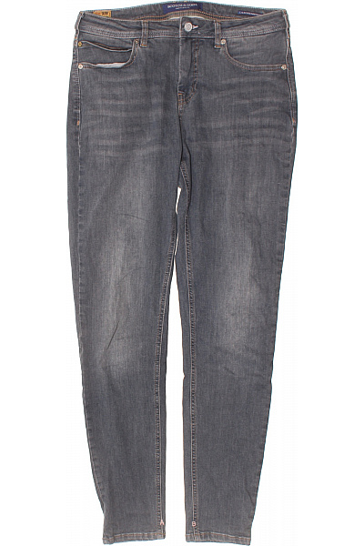 Scotch & Soda Dámské Bavlněné šedé Džíny Strečové úzké Seprané Velikost 29/32