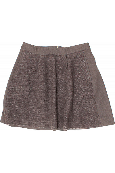 dámská áčková sukně šedá vzorovaná společenská polyesterové Velikost UK 10 | Unimoda | obrázek 2