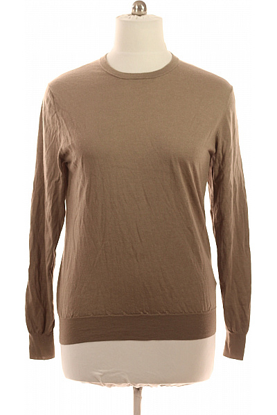 HACKETT Pánský Vlněný Svetr Hnědý Přes Hlavu Velikost EU XL