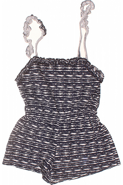 lemon beret Dívčí černobílé pruhované dupačky s volánky Vel. 122 | lemon beret | obrázek 2