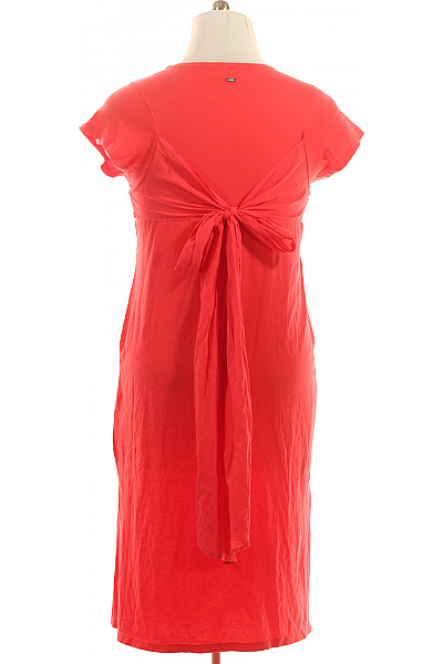 ARMANI Dámské šaty tričkové letní bavlněné s kapsami oranžové Velikost XS | ARMANI | obrázek 3