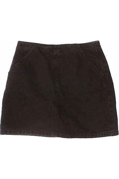 Topshop Dámská černá džínová mini sukně s kapsami rovná Velikost 32 | Topshop | obrázek 2