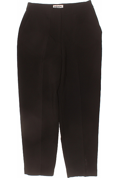 Essentiel Dámské černé elegantní oblekové rovné kalhoty s puky Vel. 38 | Essentiel | obrázek 2