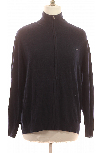 GANT Vlněná Mikina Bez Kapuce Na Zip S Dlouhým Rukávem Jednobarevná Vel. EU 3XL