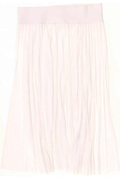 Dámská bílá plisovaná midi sukně s gumou v pase Vel. s | Unimoda | obrázek 2