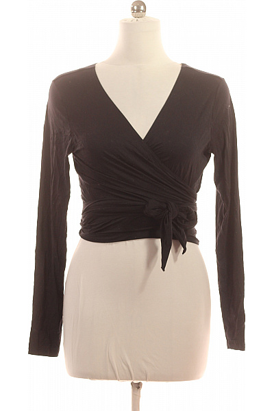 HANRO Dámské tričko zavinovací s dlouhým rukávem černé jednobarevné basic Vel. L | HANRO | obrázek 2