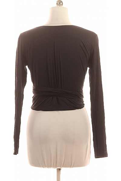 HANRO Dámské tričko zavinovací s dlouhým rukávem černé jednobarevné basic Vel. L | HANRO | obrázek 3