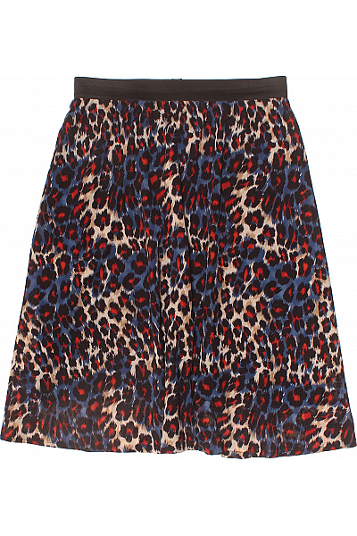 SAINT TROPEZ Dámská krátká vzorovaná leopardí plisovaná sukně s gumou v pase Velikost M | SAINT TROPEZ | obrázek 2