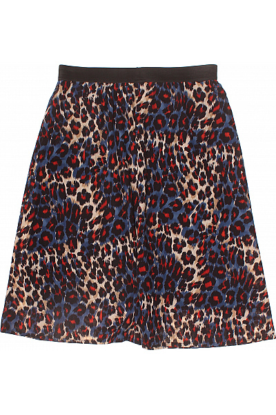SAINT TROPEZ Dámská krátká vzorovaná leopardí plisovaná sukně s gumou v pase Velikost M | SAINT TROPEZ | obrázek 3