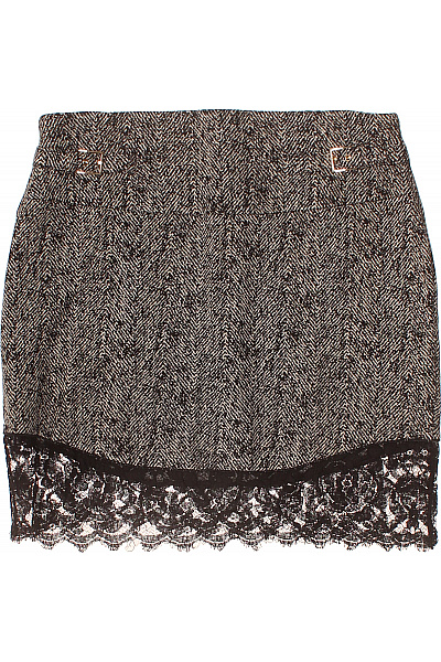 PATRIZIA  PEPE Dámská mini sukně pepitová černobílá elegantní bavlněná Vel. 44 | PATRIZIA  PEPE | obrázek 2