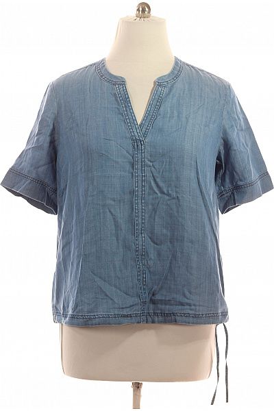 GERRY WEBER modrá džínová halenka s krátkým rukávem a výstřihem do V Vel. XXL | GERRY WEBER | obrázek 2