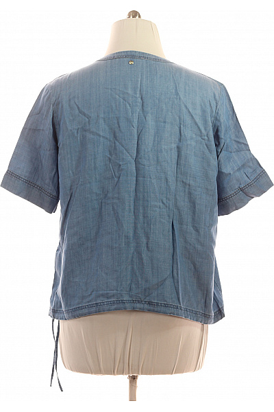 GERRY WEBER modrá džínová halenka s krátkým rukávem a výstřihem do V Vel. XXL | GERRY WEBER | obrázek 3