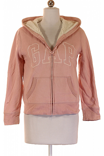 Gap Dívčí Bavlněná Růžová Sherpa Mikina Se Zipem A Kapucí Vel. 14/16 LET