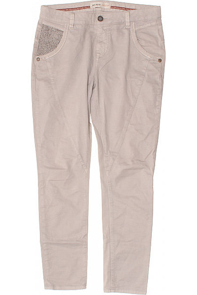 Mos Mosh Dámské bavlněné kalhoty béžové ležérní s kapsami nad kotníky Vel. 28 | Mos Mosh | obrázek 2