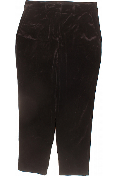 River Island Dámské sametové kalhoty tmavé rovné elegantní Vel. 38 | River Island | obrázek 2
