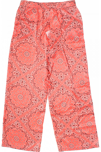 VERO MODA Dámské saténové kalhoty široké s potiskem oranžové Velikost L | VERO MODA | obrázek 2
