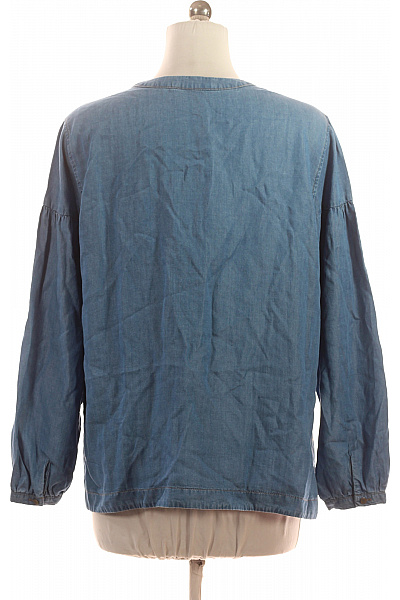 BETTY BARCLAY Dámská lyocellová džínová tuniková halenka modrá s dlouhým rukávem a kapsou Vel. EU 44 | BETTY BARCLAY | obrázek 2