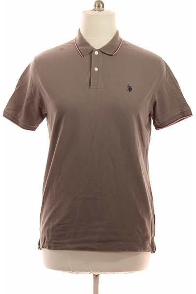 U.S.POLO ASSN. Pánské Tričko S Límečkem A Krátkým Rukávem Jednobarevné Vel. XL