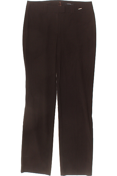 COMMA Dámské Oblekové Hnědé Rovné Elegantní Dlouhé Kalhoty Vel. 36