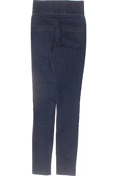 asos Dívčí Džíny tmavě modré úzké strečové elastické pas Velikost 32 | asos | obrázek 3