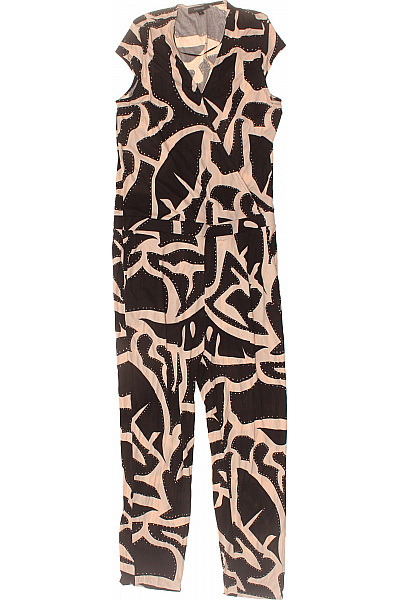 COMMA Overal Bez Rukávů černobílé Vzorované Lyocellové Vel. 38