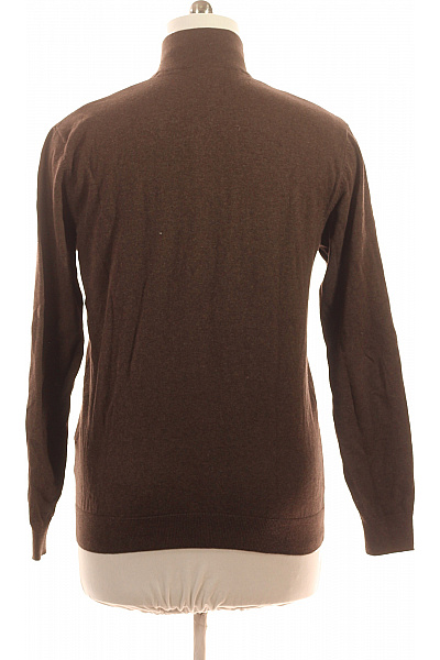 U.S.POLO ASSN. Pánský bavlněný hnědý svetr s dlouhým rukávem na zip Vel. EU L | U.S.POLO ASSN. | obrázek 2