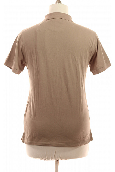 Poolman Pánské bavlněné tričko s krátkým rukávem a límečkem béžové jednobarevné basic polo Vel. L | Poolman | obrázek 2