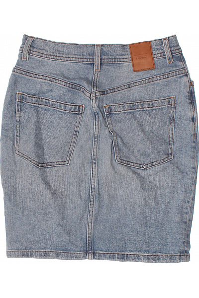 dámská džínová sukně ke kolenům s kapsami modrá Velikost 34 | Unimoda | obrázek 3